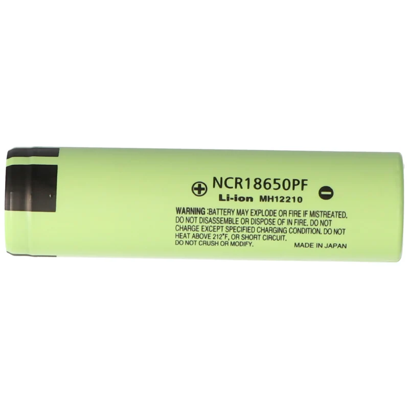 Panasonic NCR18650PF - 2900mAh, 3,6V bis 3,7V Li-Ion-Akku, Ladeschlussspannung max. 4,2V