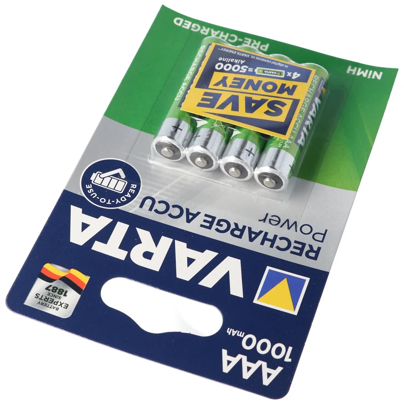 VARTA Akku AAA 1000mAh Micro LR03 4er Pack