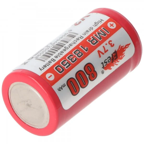 Efest IMR 18350 V2 3,7V 800mAh Pluspol erhöht Li-Ion Akku