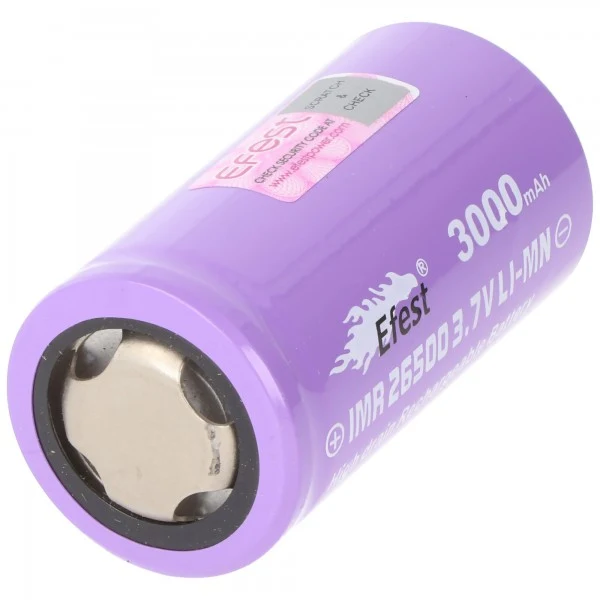 Efest IMR 26500 3,7V 3000mAh Pluspol flach Li-Ion Akku