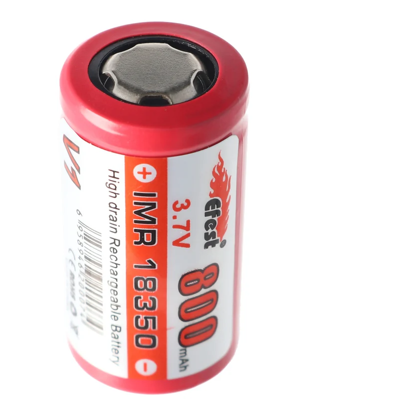 Efest IMR 18350 V1 3,7V 800mAh Pluspol flach ungeschützt Li-Ion Akku
