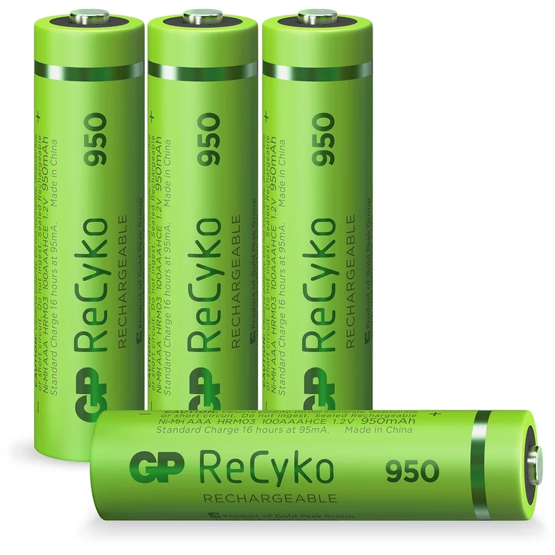 GP Batteries AAA Akku GP NiMH 1,2V 950mAh ReCyko (4 Stück)