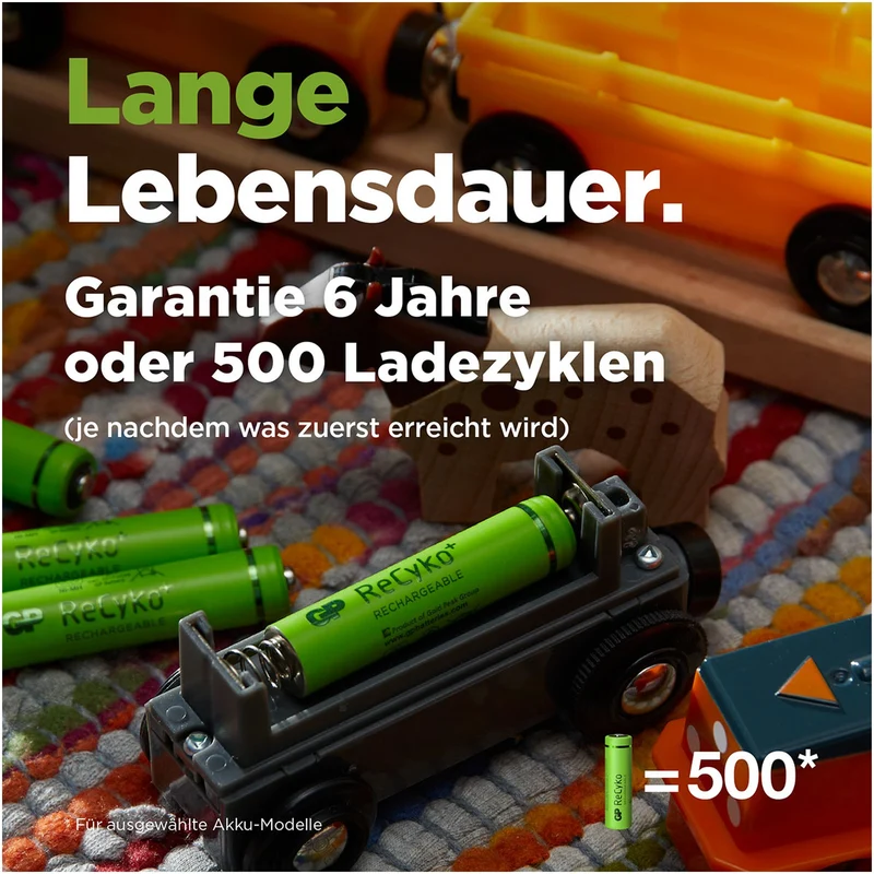 GP Batteries AAA Akku GP NiMH 1,2V 950mAh ReCyko (4 Stück)