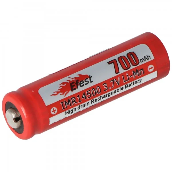 Efest IMR 14500 V2 Akku 3,7V 700mAh Pluspol erhöht Li-Ion Akku