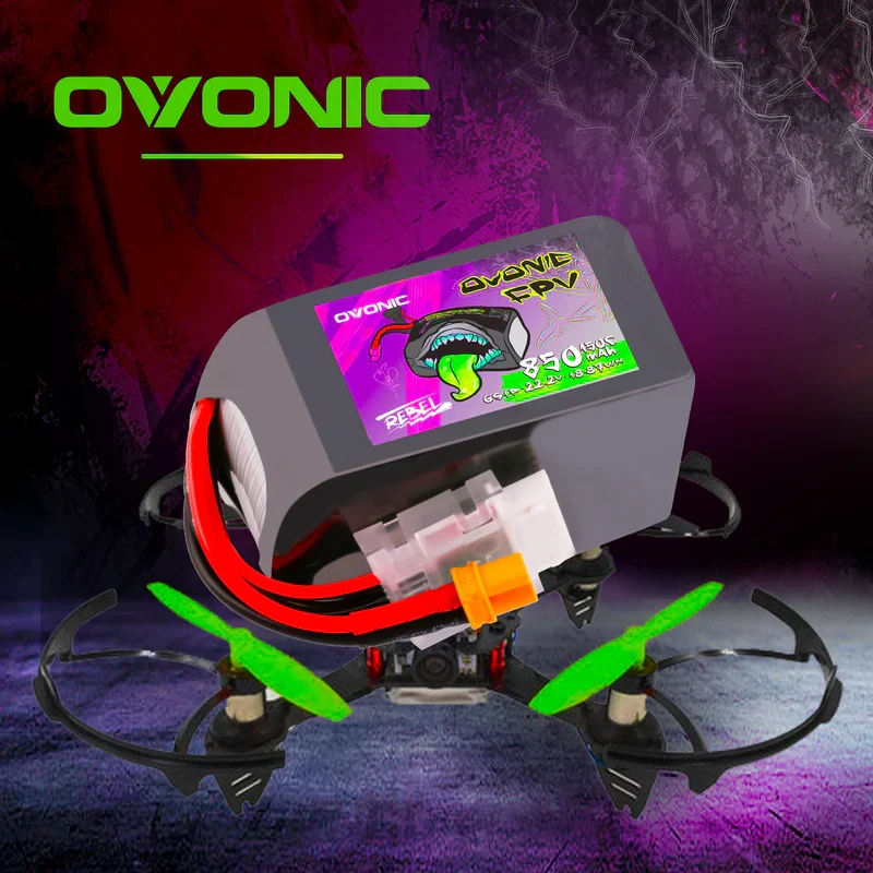 Ovonic Rebel 2.0 6S 850mAh 150C 22,2V XT30 Lipo Akku (2 Stück)