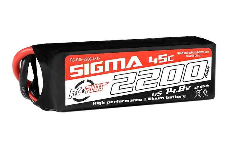 RC Plus Sigma 4S 2200mAh 45C 4S1P 14.8V XT60 LiPo Akku