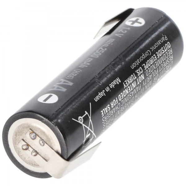 Panasonic Ready2use AA 2500mAh Akku Mignon AA NiMH Lötfahne Z-Form