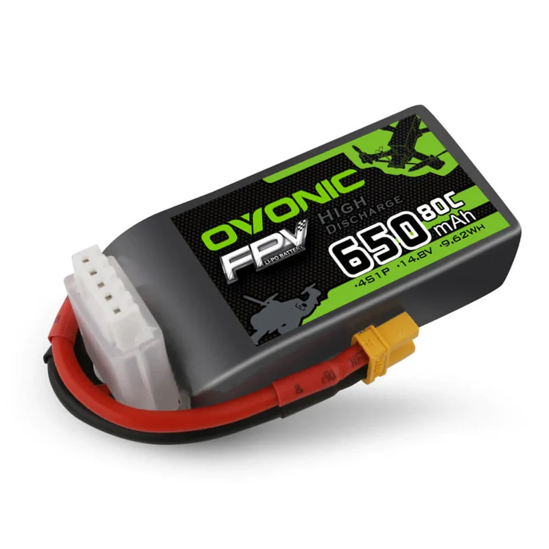Ovonic FPV 4S 650mah 14,8V 80C XT30 FPV Lipo Akku