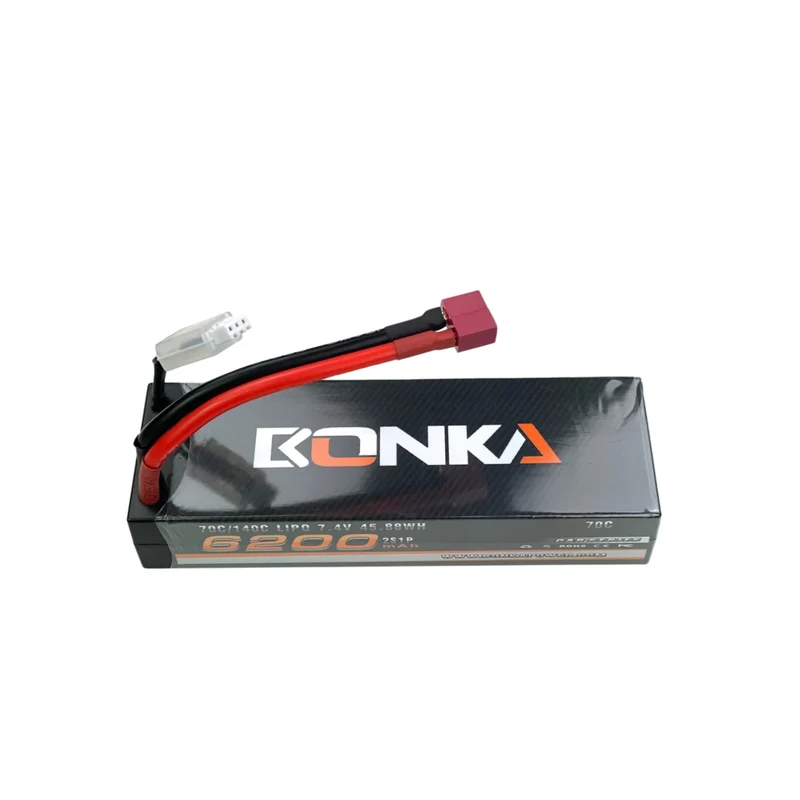 Bonka 2S 6200mAh 7,4V 70C Hardcase DEAN Lipo Akku