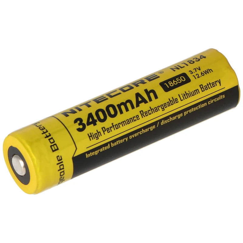 NiteCore Li-Ion-Akku 18650 - 3400mAh, 3,7V - NL189 - Abmessungen Ø 18mm x 69,14mm