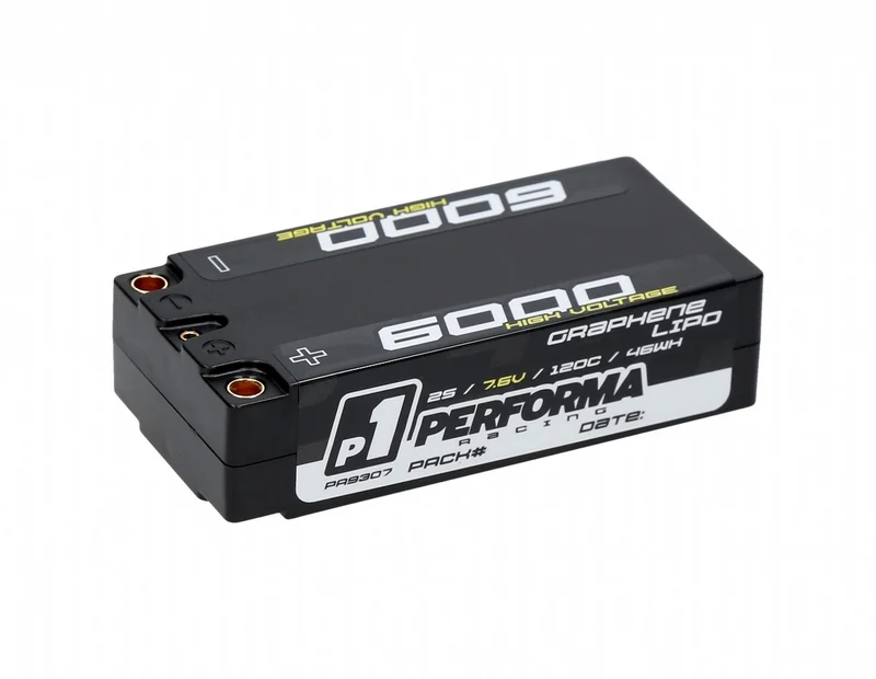 Absima Performa Racing P1 2S 6000mAh Graphene HV Lipo Shorty 7.6V 120C