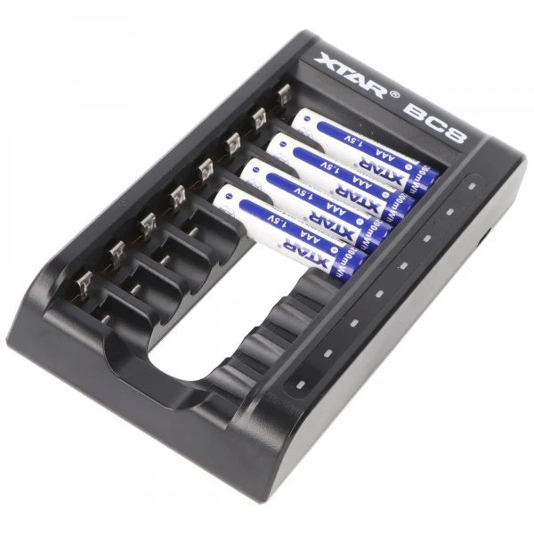 Xtar BC8 Schnell-Ladegerät Li-Ion 1,5V NiMH 1,2V Akkus AA AAA