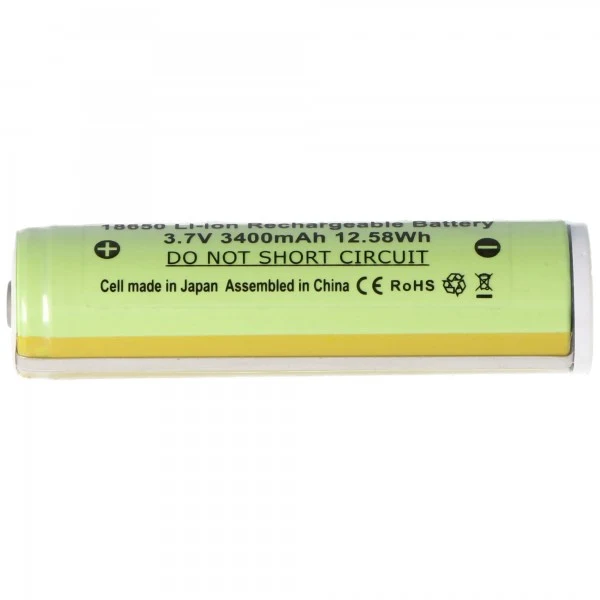 Panasonic 3400mAh Akku für 3.7V 18650ICR für Steel 10W wiederaufladbare LED-Taschenlampe