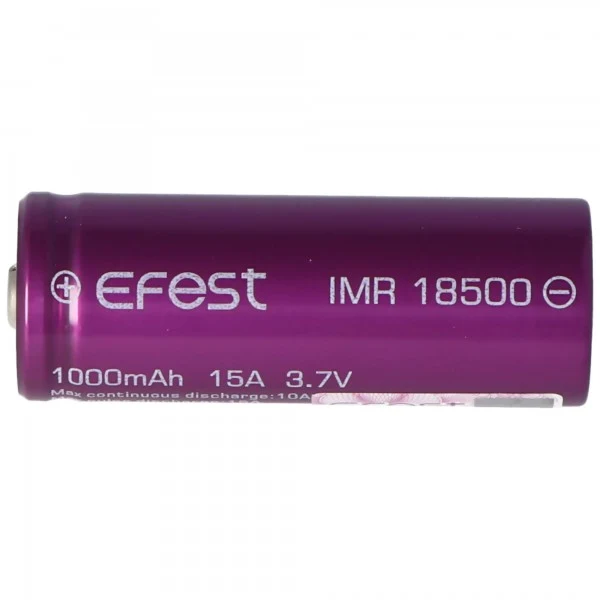 Efest Purple IMR18500 3,7V 1000mAh Button Top ungeschützt Li-Ion Akku