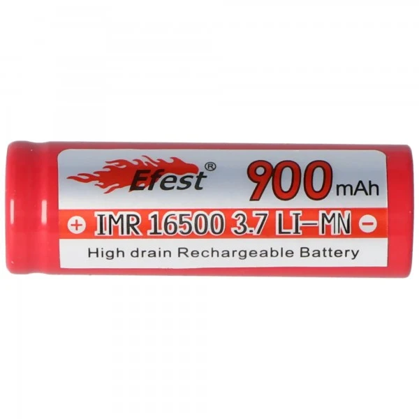 Efest IMR 16500 3,7V 900mAh Pluspol flach Li-Ion Akku