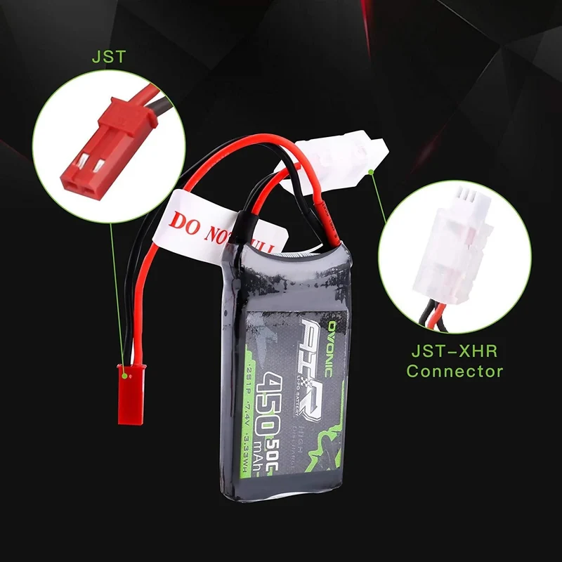 Ovonic Air 2S 450mAh 50C 7,4V JST-Stecker LiPo Akku (2 Stück)