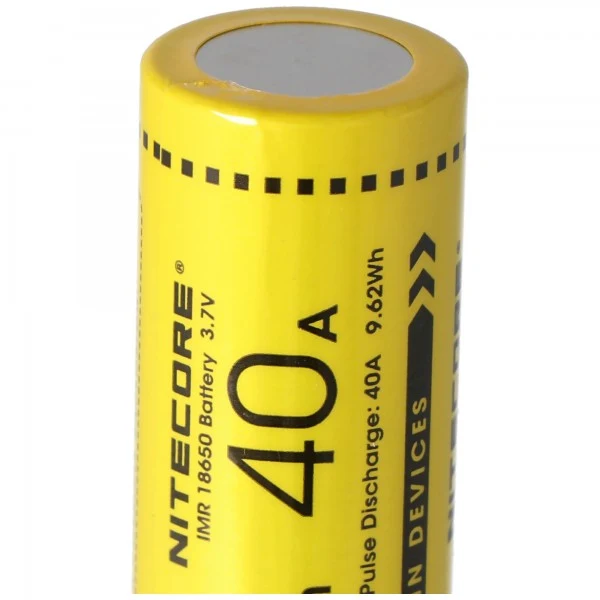 Nitecore 18650IMR Li-Ion Akku 3,7V 2600mAh/40A Flat Top (2 Stück)