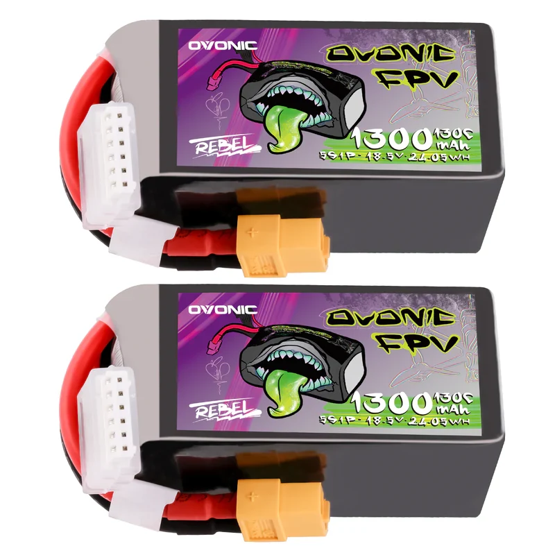 Ovonic Rebel 2.0 5S 1300mAh 18,5V 130C XT60 LiPo Akku (2 Stück)