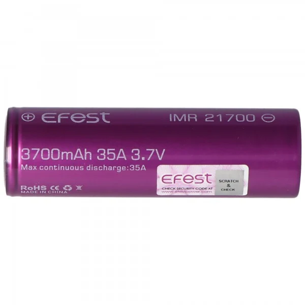 Efest IMR21700 3,7V 3700mAh (Flat Top) Li-Ion Akku