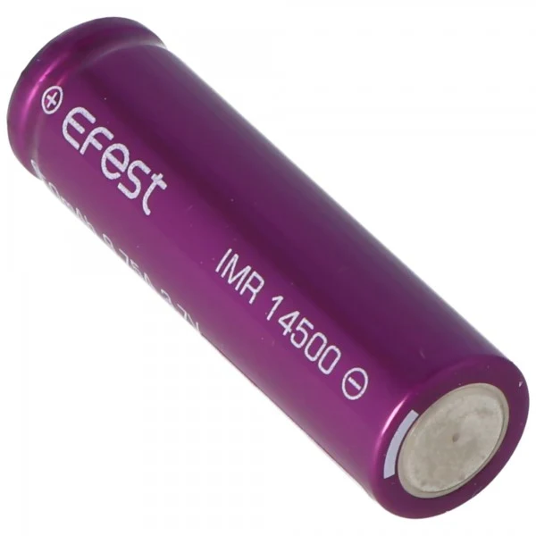 Efest IMR 14500 3,7V 650mAh (Pluspol flach) Li-Ion Akku
