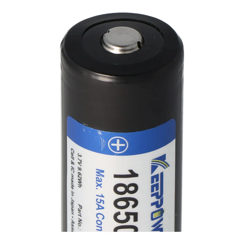 Keeppower R 18650 2600mAh 3,6V - 3,7V Li-Ion-Akku geschützt (Pluspol erhöht)