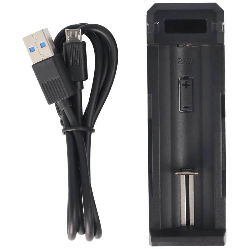Xtar 3,7V 18650 Li-Ion Akku 3400mAh Schutzschaltung und USB Schnell-Ladegerät