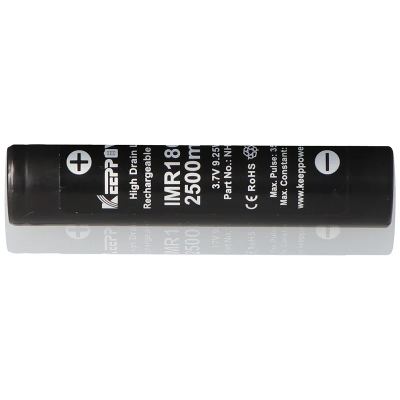 KeepPower IMR18650 3,7V 2500mAh Hochstromzelle Li-Ion Akku