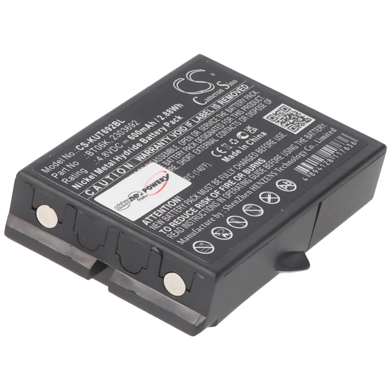 AccuCell 4.8V Akku für Ikusi TM70, BT06K, NiMH, 4,8V, 600mAh, 2,9Wh