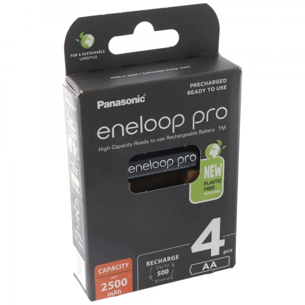 Panasonic Eneloop Pro BK-3HCDE/4BE 2500mAh NiMH Akku (4er-Pack)