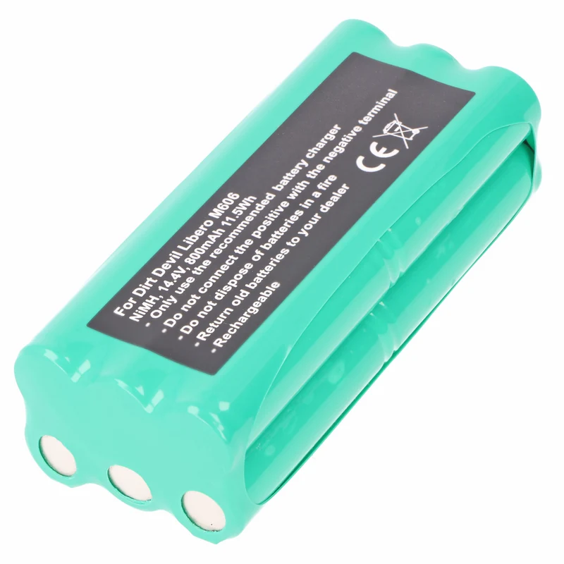 AccuCell Akku Dirt Devil Libero M606 Akku 0606004, Dirt Devil 0607004 Akkupack 800mAh