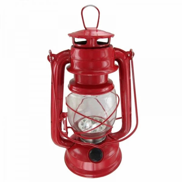 AccuCell Retro LED Sturm-Laterne Silber 12 helle LED voll dimmbar, Batteriebetrieben