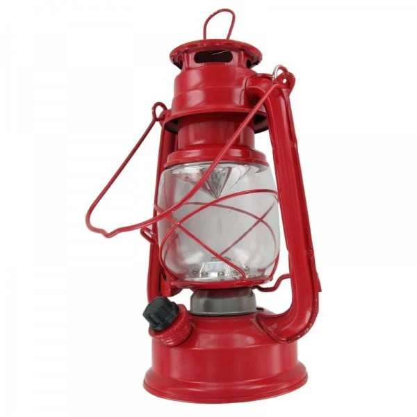 AccuCell Retro LED Sturm-Laterne Silber 12 helle LED voll dimmbar, Batteriebetrieben