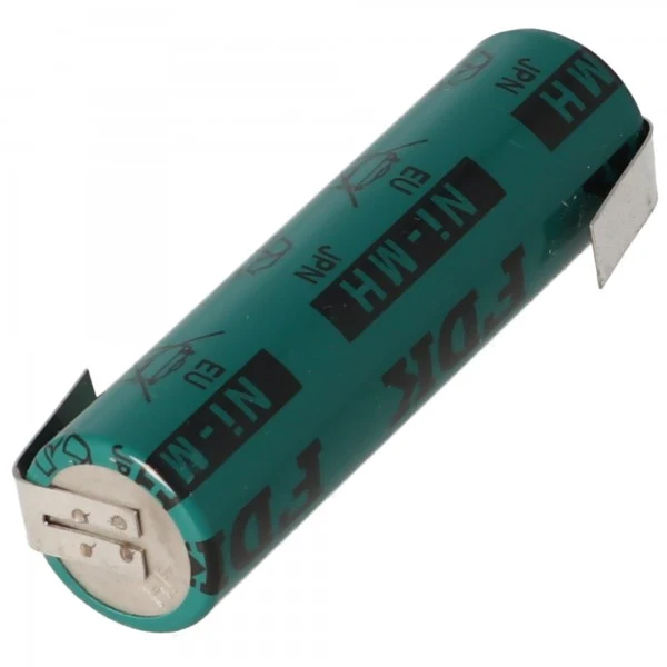 Panasonic Sanyo FDK Flat Top NiMH Mignon AA Akku 1,2V 1650mAh Lötfahne Z-FORM