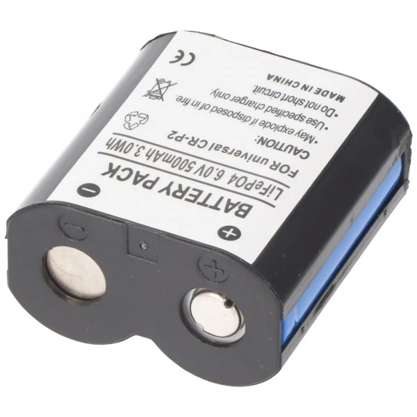 AccuCell Akku CR-P2 der aufladbare LiFePo4 Akku CRP2 CR-P2 Batterie wiederaufladbar 6 Volt