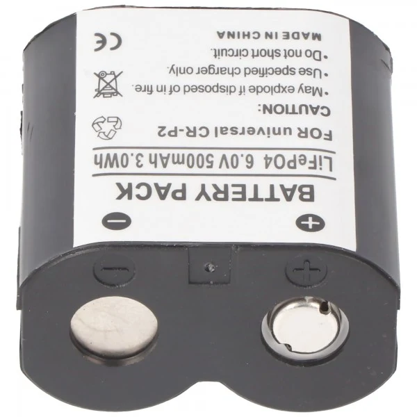 AccuCell Akku CR-P2 der aufladbare LiFePo4 Akku CRP2 CR-P2 Batterie wiederaufladbar 6 Volt