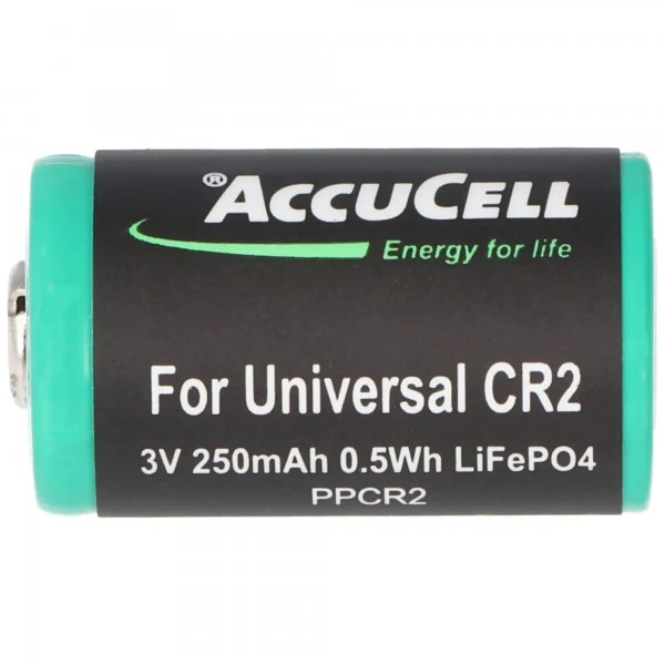 AccuCell CR2 Akku Li-Ion, CR-2 Akku Li-Ion 3 Volt 250mAh Neu Li-FePo4 3.0V