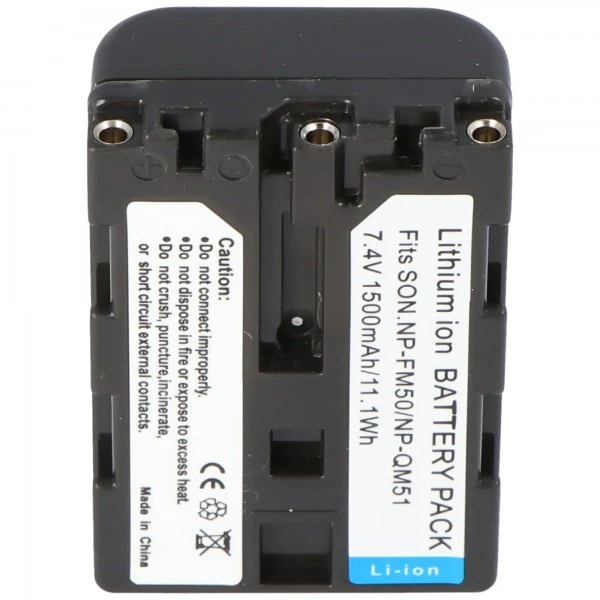 AccuCell Akku passend für Sony NP-QM50, Sony NP-QM51