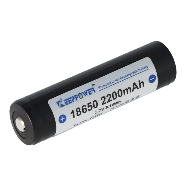 Keeppower 18650 2200mAh 3,7V Li-Ion Akku geschützt