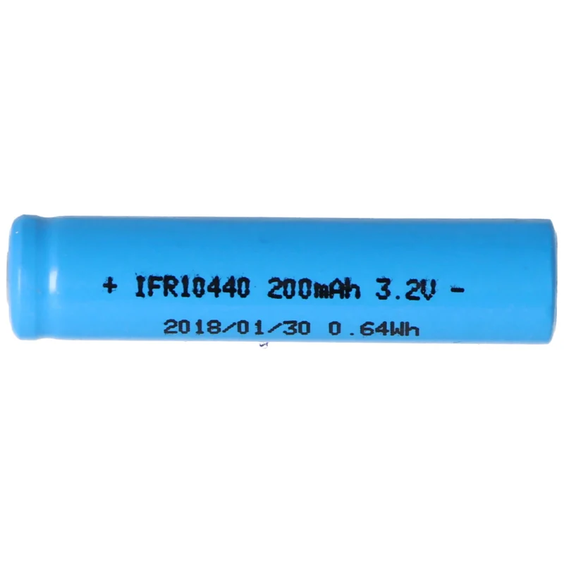 AccuCell IFR 10440 200mAh 3,2V LiFePo4 Akku (Flat Top) ungeschützt