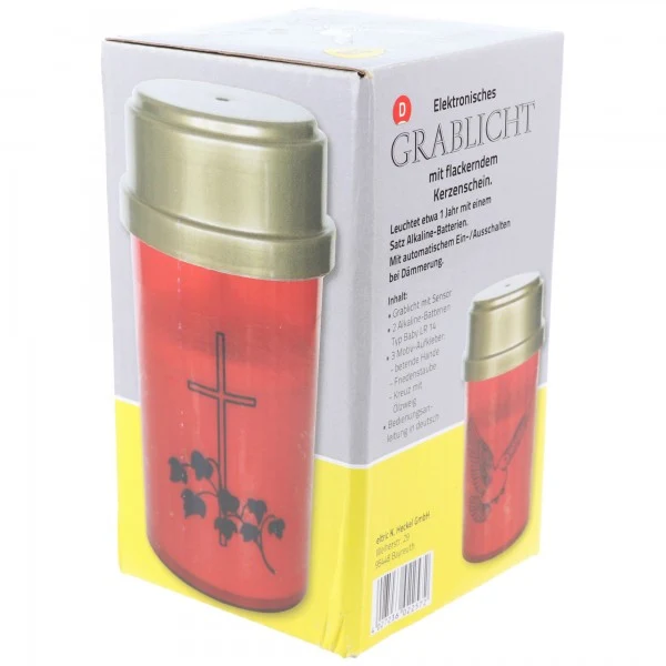 Grablicht LED 3,7V 3400mAh realistisch flackernder Kerzenschein