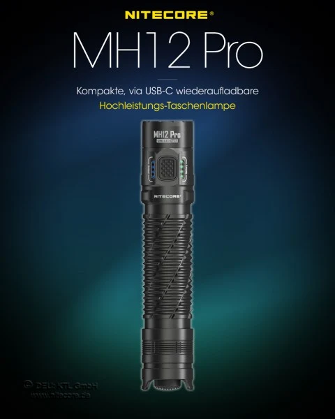 Nitecore MH12 Pro LED-Taschenlampe 5300mAh Li-ion 3300 Lumen UHi 40 LED 505m Leuchtweite