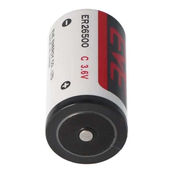 EVE ER26500 Lithium Batterie C Size Bobbin ER 26500, 3,6 Volt 8500mAh mit schmalem Pluspol min. 0,3mm, max. 0,5mm