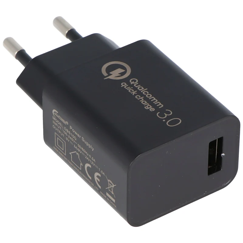 Qualcomm Quickcharge USB-Netzteil QC3.0 5V 3A, 9V 2A und 12V 1,5A DBS15Q Quick Charge 18W