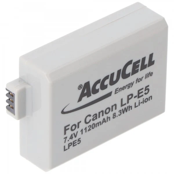 AccuCell Akku passend für Canon LP-E5, EOS 500D, EOS Rebel T1i