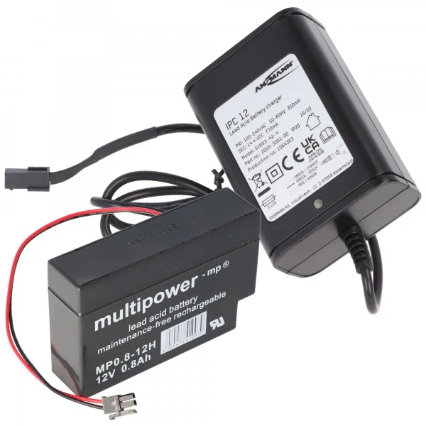 Ansmann Automatik- Ladegerät für 2-24 Volt Bleiakkus mit Molex-Stecker