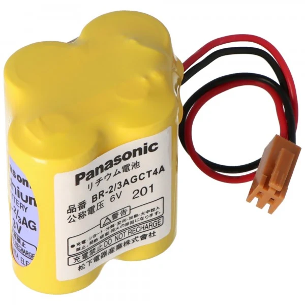 Panasonic Lithium Batterie max. 2900mAh CNC BR-2/3AGCT4A, Fanuc A98L-0031-0025, BR-2/3AG, mit Panasonic Zellen in Erstausrüsterqualität, kein billiger Nachbau