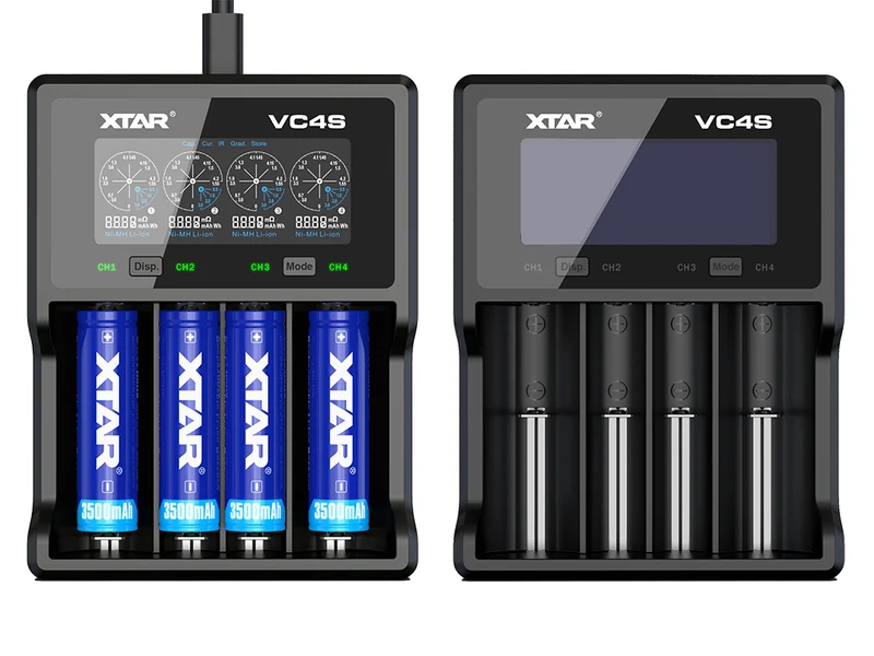 Xtar VC4S - Ladegerät für Li-Ion 3,6V - 3,7V und NIMH 1,2V (1,5V) Akkus