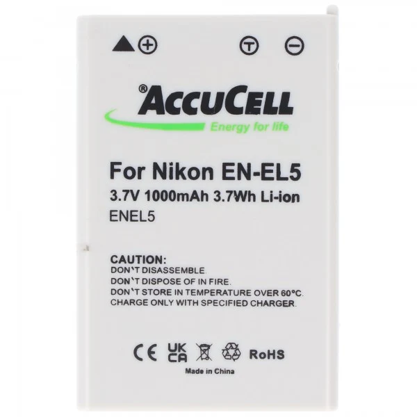 AccuCell Akku passend für Nikon EN-EL5, Duracell CP1