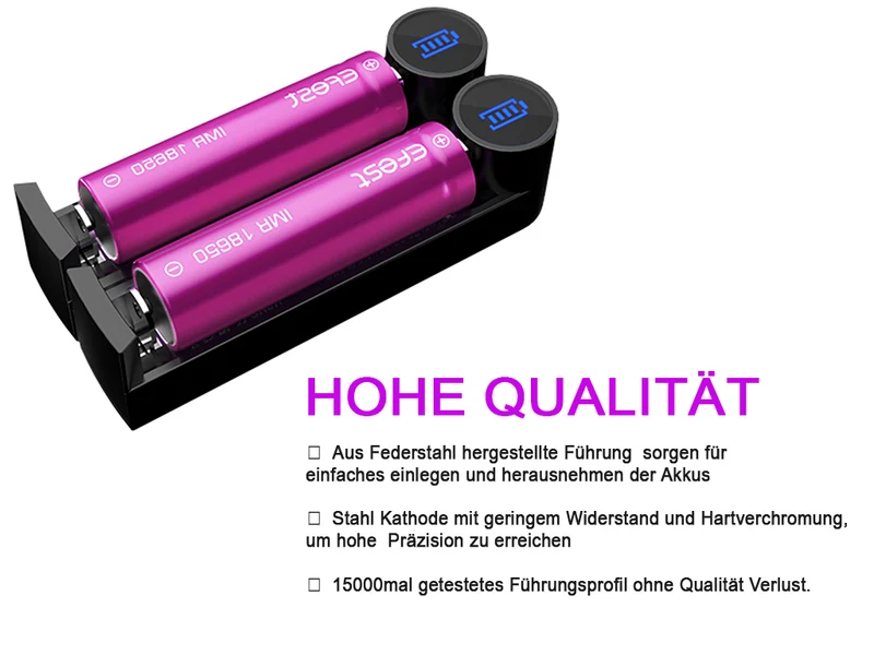 Efest SLIM K2 2-Schacht Li-Ion-Akkuladegerät