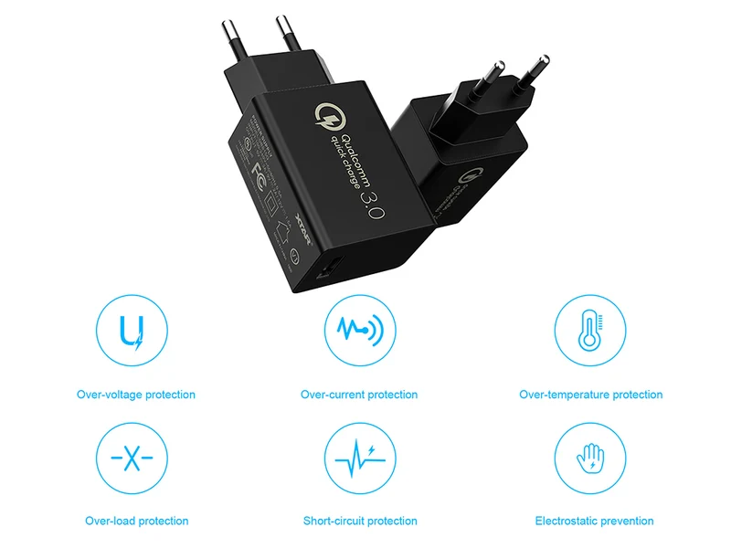 USB-Netzteil QC3.0 5V⎓3A/9V⎓2A/12V⎓1,5A XTAR DBS15Q Quick Charge 18W